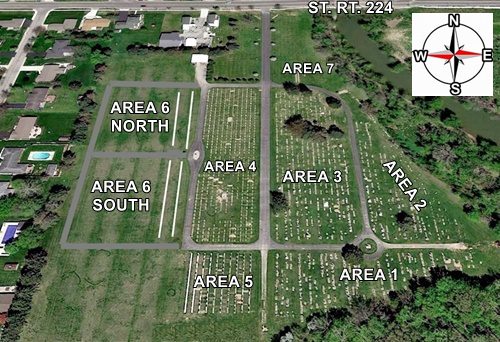 satellite photo Saint Peter and Paul Cemetery Ottawa, Ohio